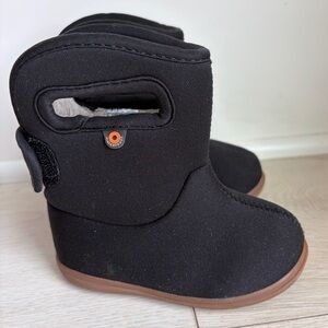 Bogs Kids II Solid Black Neoprene Waterproof Rain Snow Boots Size US6